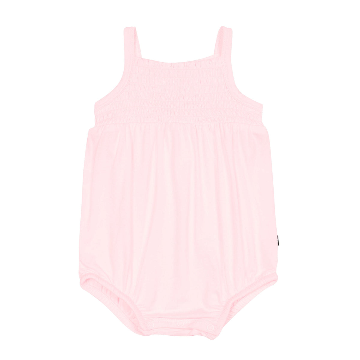Smocked Bubble Romper in Sakura