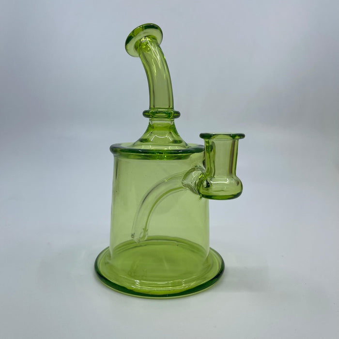7 Ten Glass Haterade Mini Tube: 10mm Joint, Bright Haterade Design, Premium Glass, Compact Rig, Portable Bong