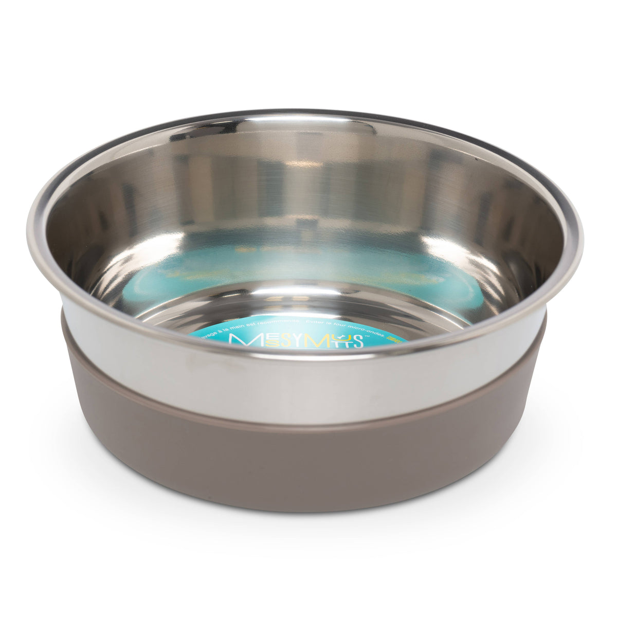Messy Mutts Heavy Stainless Bowl w/Removable Silicone Base M