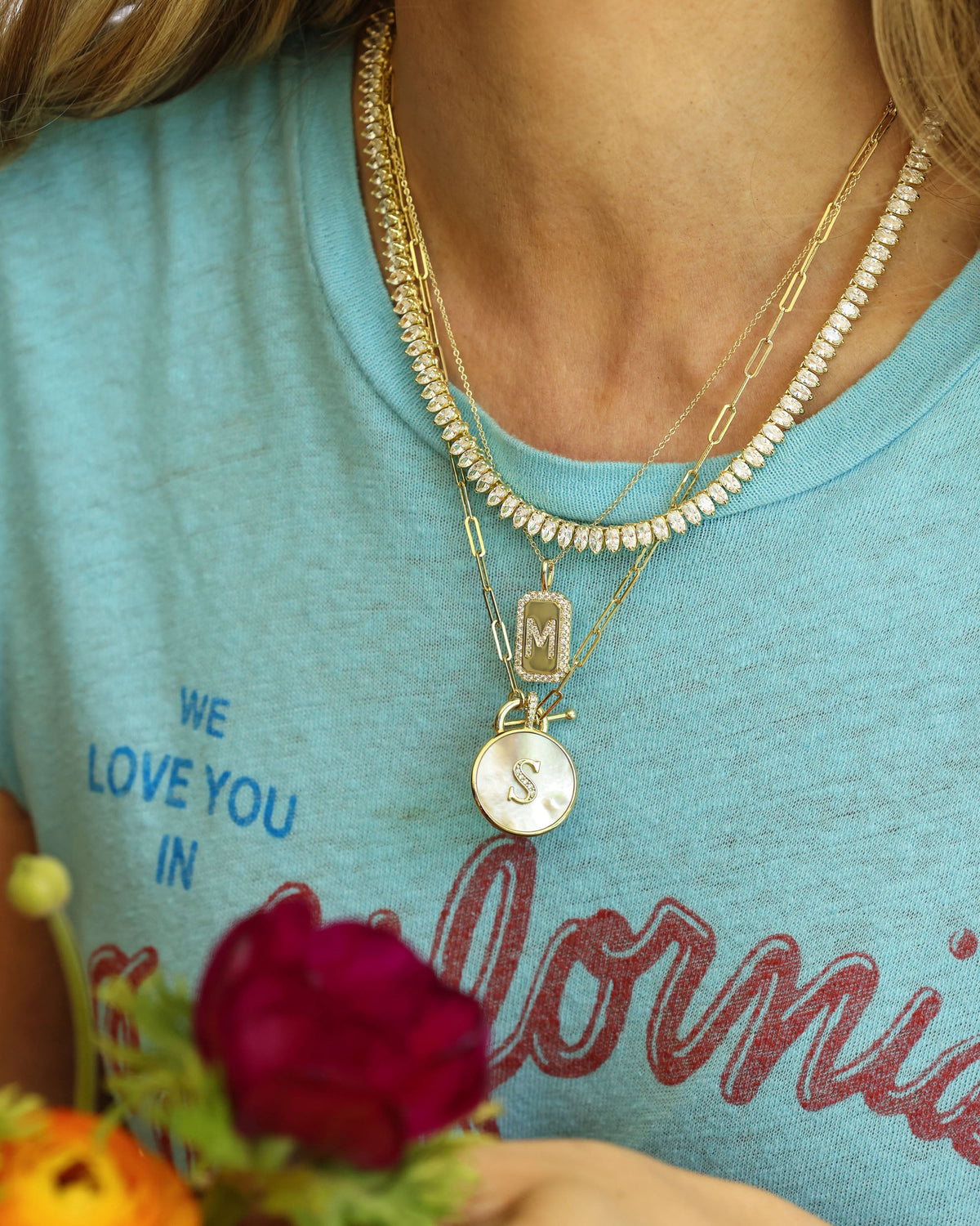 Love Letters Medallion Necklace 24mm - Silver