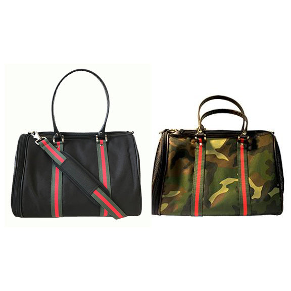 Designer Inspired Duffel Dog Tote