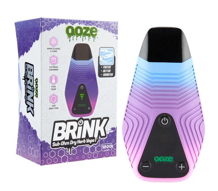 Ooze Brink Herb Vape – intuitive controls and adjustable temperature settings for a customizable dry herb vaping session.