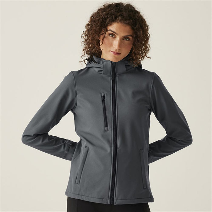 Regatta TRA702 Venturer Women's 3-Layer Breathable Hooded Softshell Jacket (3L)