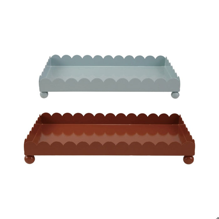Scalloped Enamel Tray