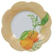 SKU# B220-NYM20451 - Fruits d'Eté Dessert Plate - Shape Nymphea - Size: 8.5"