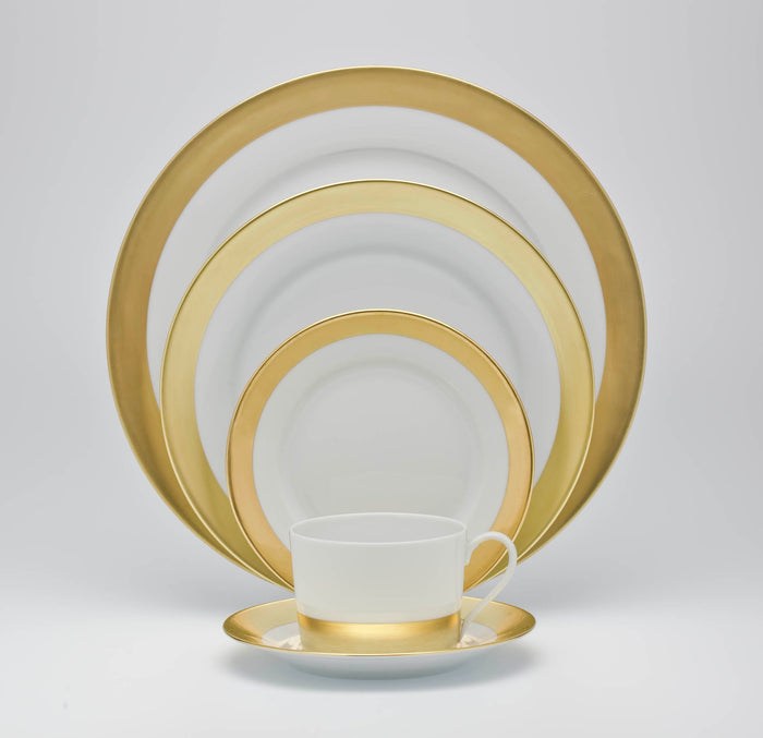 SKU# B275-REC20740 - Danielle Gold Dinner Plate - Shape Recamier - Size: 10.75"
