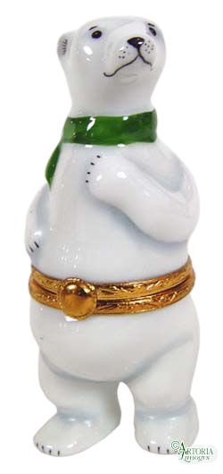 SKU# R108 - POLAR BEAR With GREEN SCARF