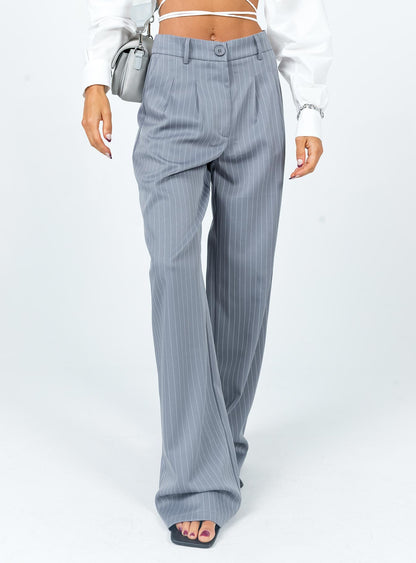 Archer Pants Pinstripe Grey Petite