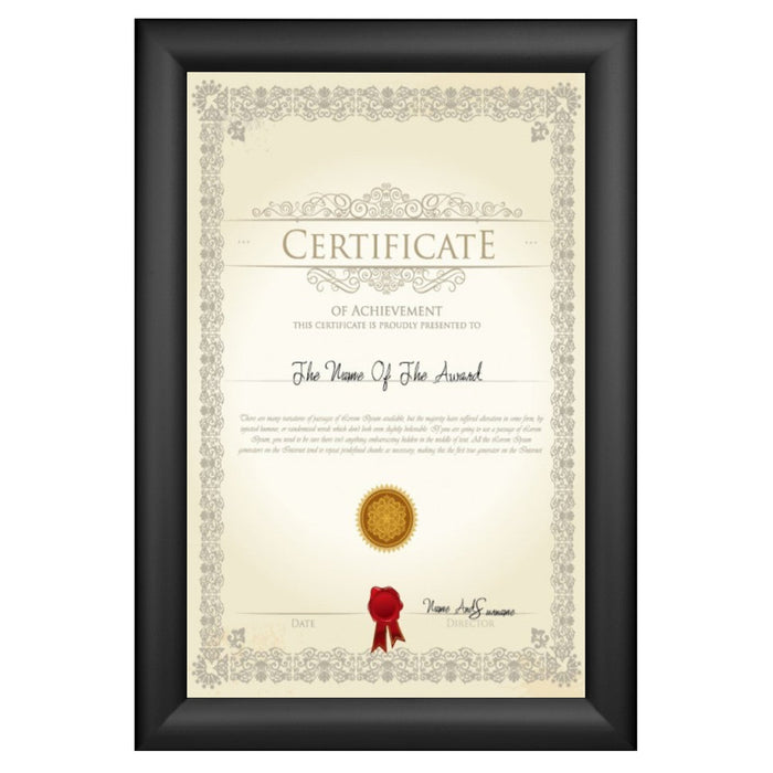 11x17 Black SnapeZo® Snap Frame - 1.2" Profile