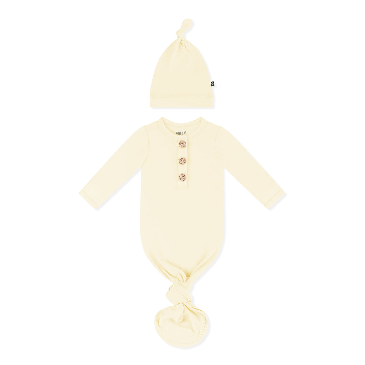 Knotted Gown with Hat Set in Chamomile