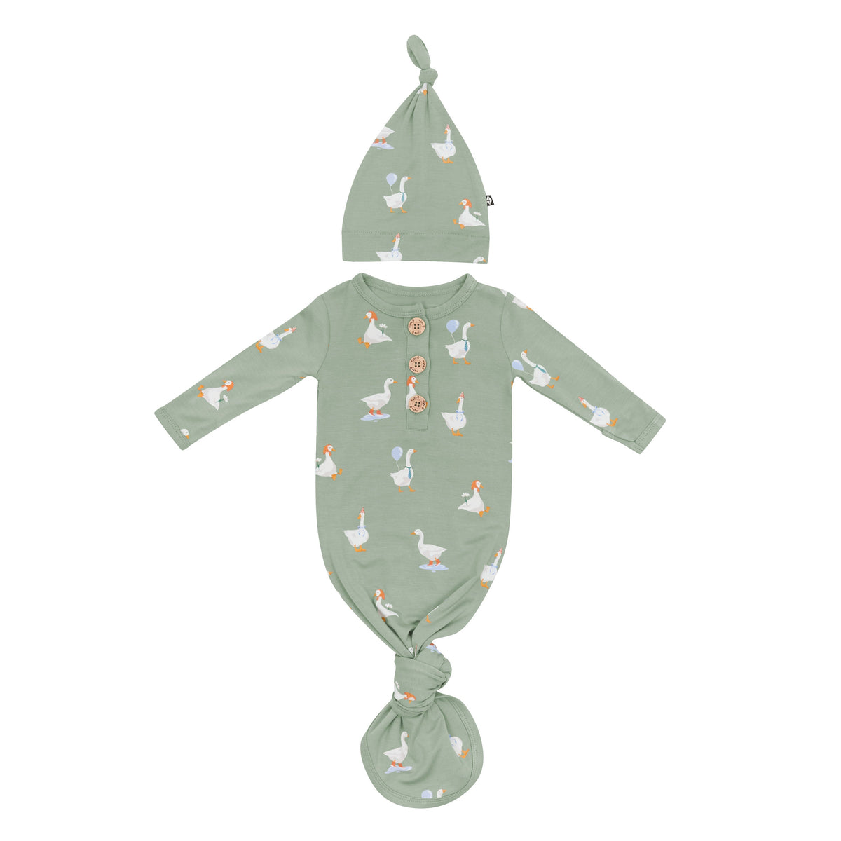 Knotted Gown with Hat Set in Silly Goose