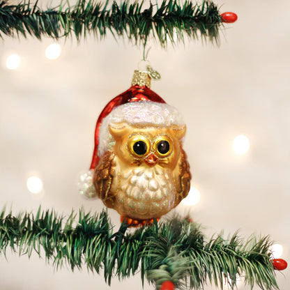 Santa Owl Ornament