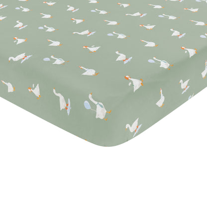 Crib Sheet in Silly Goose