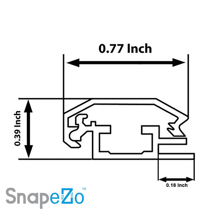 18x24 Black SnapeZo® Snap Frame - 0.8 Inch Profile