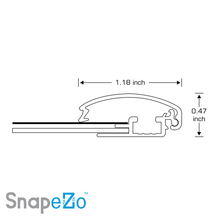 18x24 Black SnapeZo® Snap Frame - 1.2" Profile
