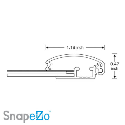 18x24 Black SnapeZo® Snap Frame - 1.2" Profile