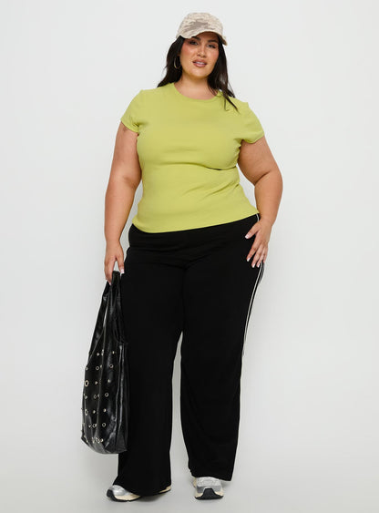 Baseline Longline Rib Top Green Curve