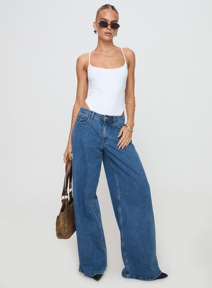 All Tied Up Bodysuit White Tall