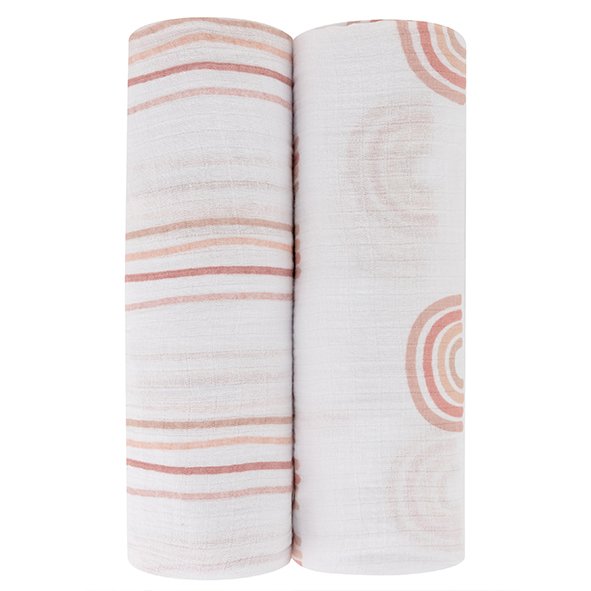 2 Pack Cotton Muslin Swaddle Blanket