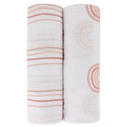 2 Pack Cotton Muslin Swaddle Blanket