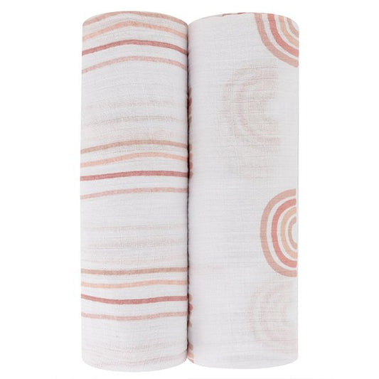 2 Pack Cotton Muslin Swaddle Blanket