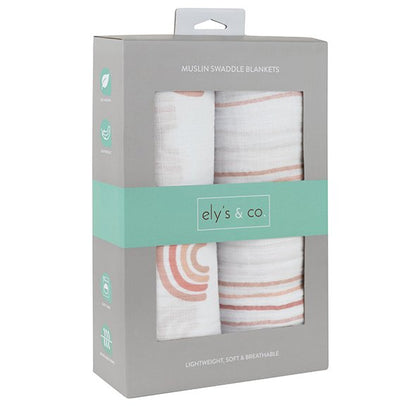 2 Pack Cotton Muslin Swaddle Blanket