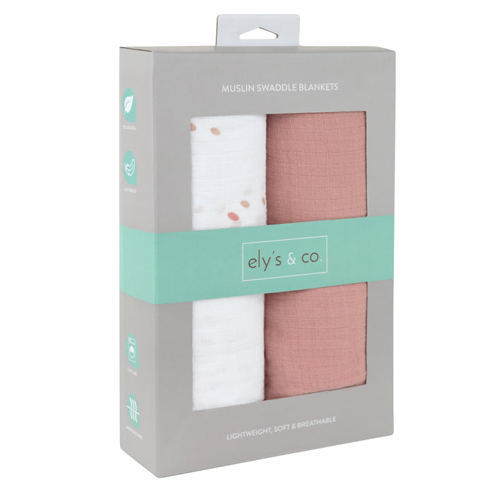 2 Pack Cotton Muslin Swaddle Blanket