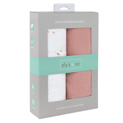 2 Pack Cotton Muslin Swaddle Blanket