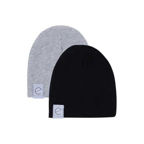 2 Pack Jersey Cotton Beanie Hat Set 2