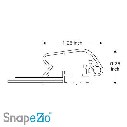 24x30 Black SnapeZo® Snap Frame - 1.25" Profile