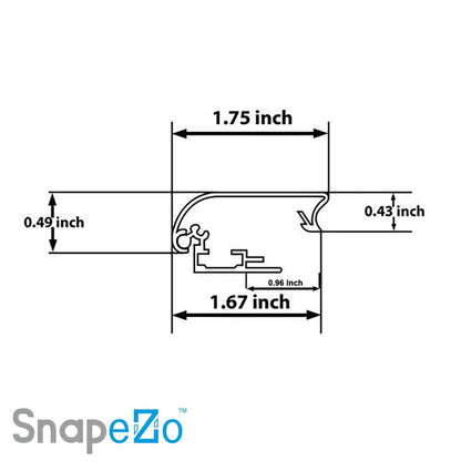 27x41 Black SnapeZo® Snap Frame - 1.7" Profile