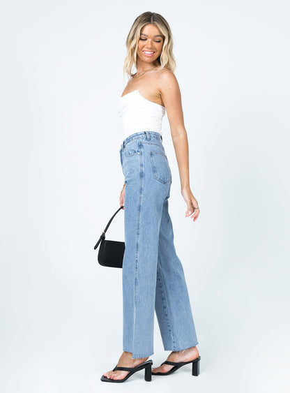 Arlington High Rise Straight Leg Jeans Denim