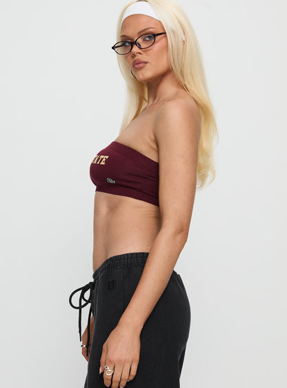 ASU Bandeau Top Maroon