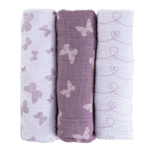 3 Pack Cotton Muslin Swaddle Blanket