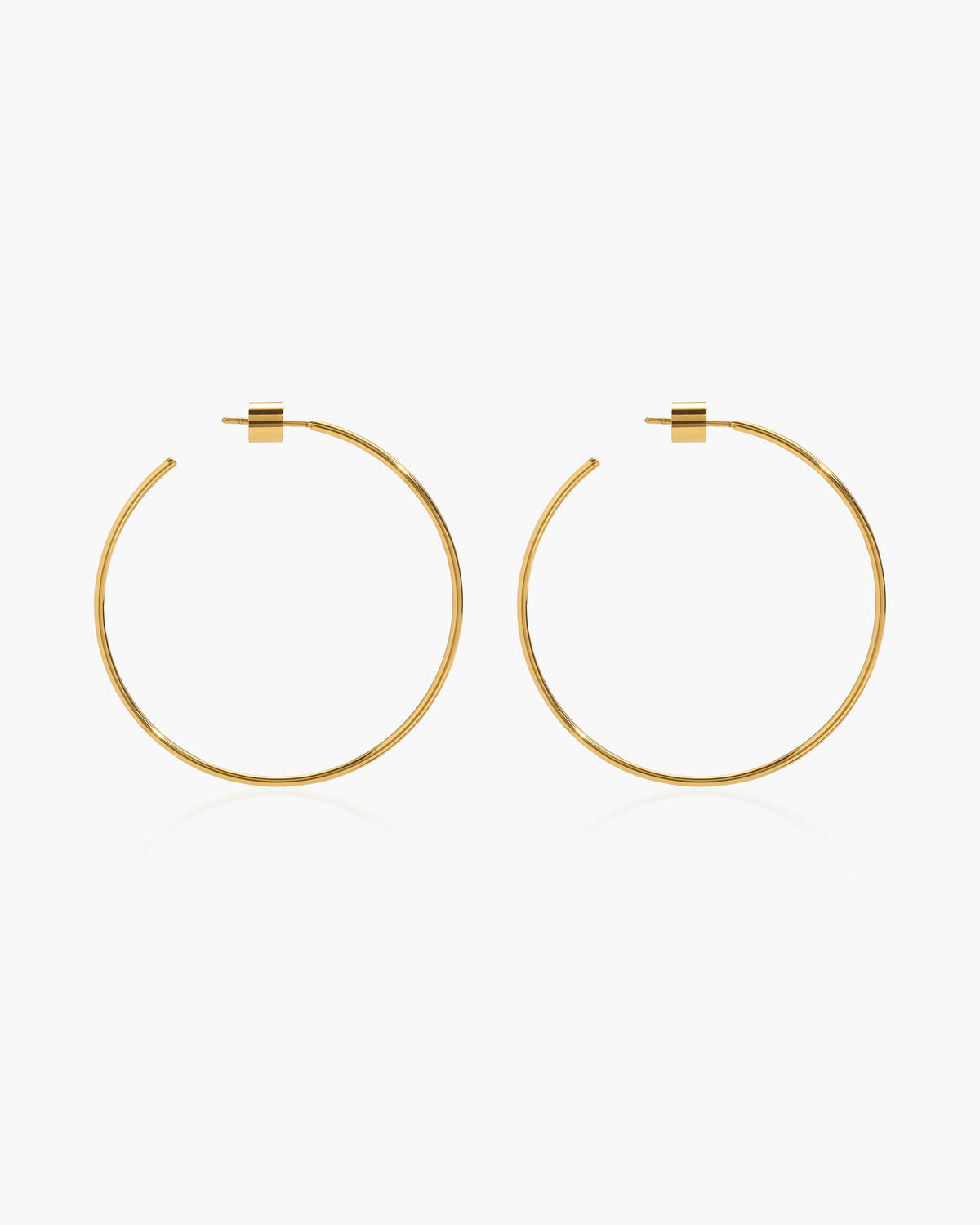 Gold Skinny Hoop Earrings