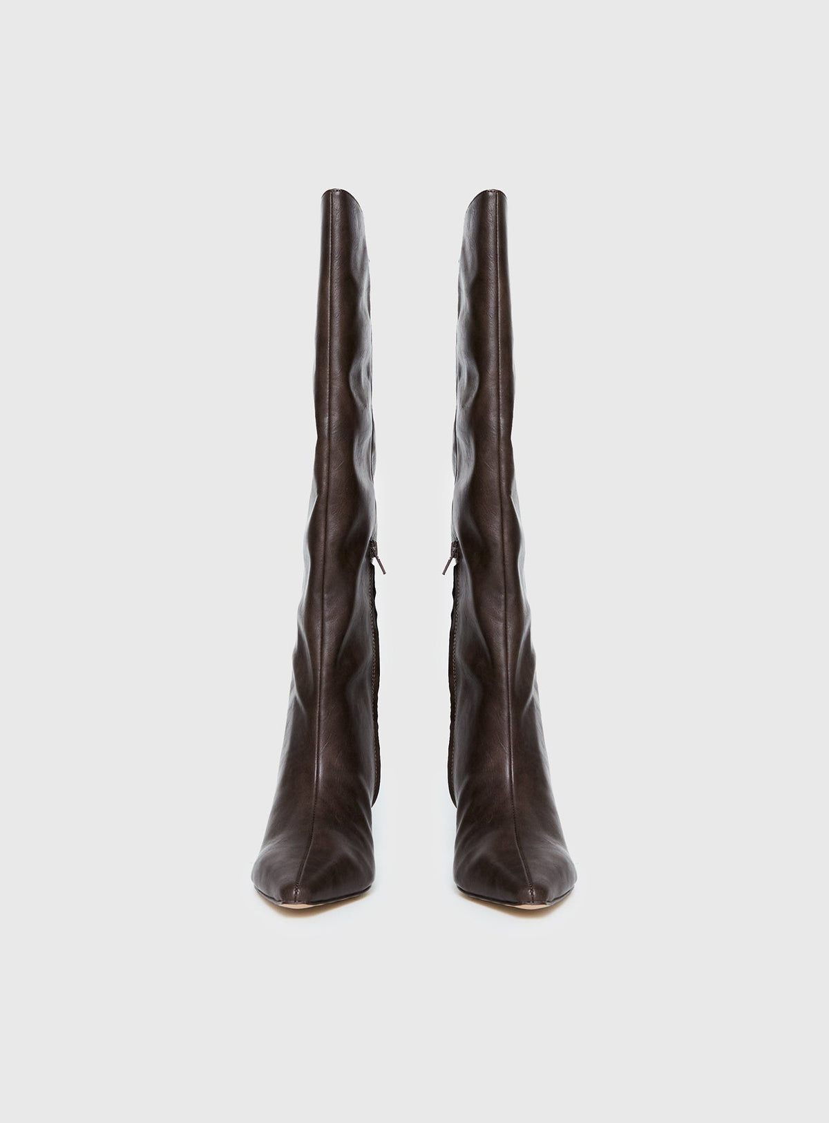 Aminah Knee High Boots Charcoal
