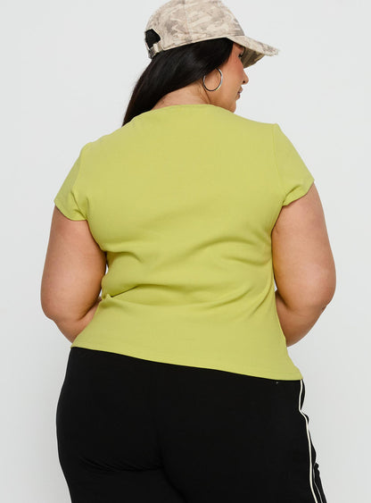 Baseline Longline Rib Top Green Curve
