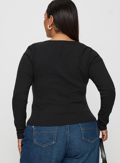 Baseline Long Sleeve Top Black Curve