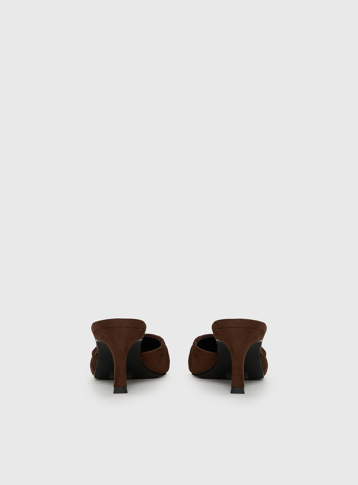 Admiration Pointed Toe Faux Suede Heels Brown