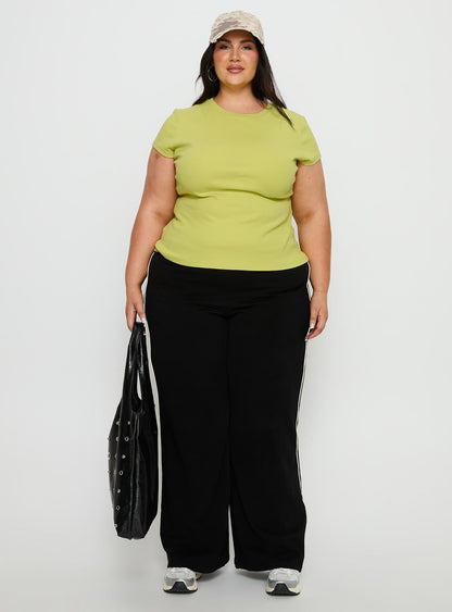 Baseline Longline Rib Top Green Curve