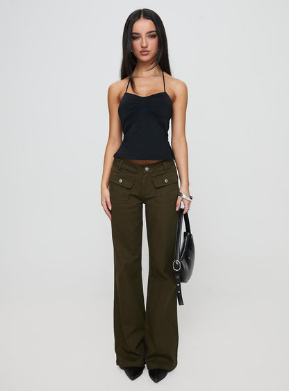 Benicale Low Rise Cargo Pants Olive