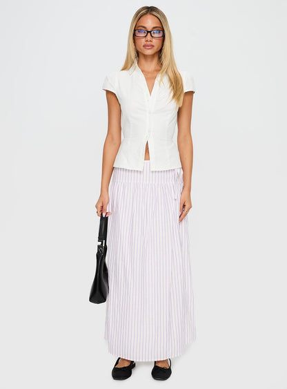 Antheia Maxi Skirt White Multi