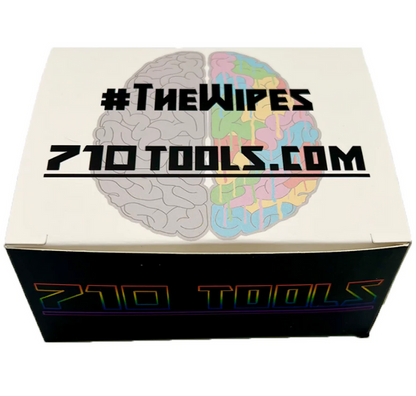 710 Tools The Wipes 100 Pack – High-Quality Cleaning Wipes for Glass, Rigs, and Concentrates