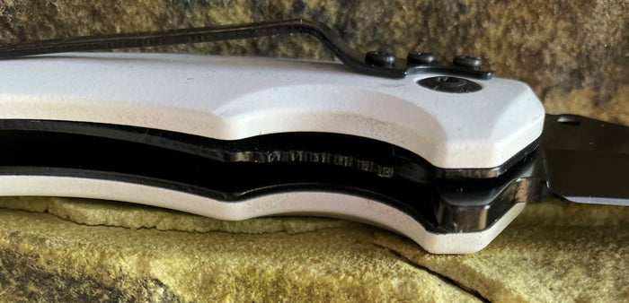 G. Sears Style Blade Spring Assisted Knife - White - AnyTime Blades