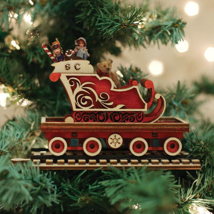 North Pole Express Sleigh Car Ornament