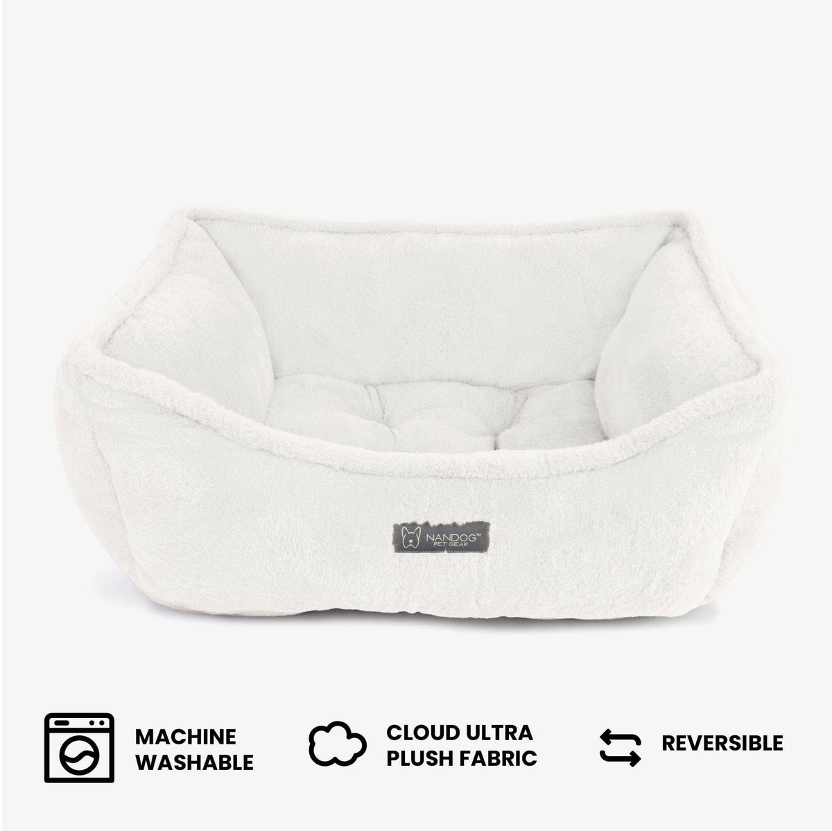 Nandog Pet Gear - The Super Cloud Bed in Pearl White