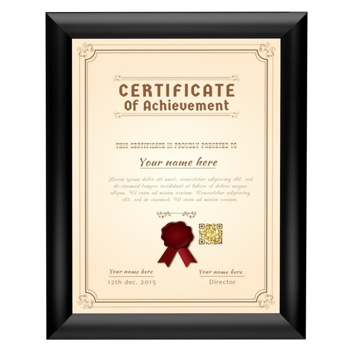 8.5x11 Black SnapeZo® Snap Frame - 1" Profile