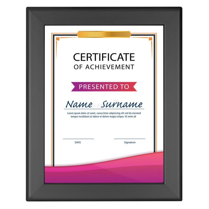 8.5x11 Black SnapeZo® Snap Frame - 1.25" Profile