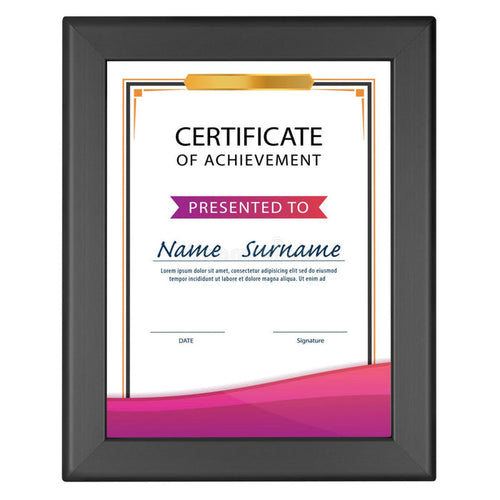 8.5x11 Black SnapeZo® Snap Frame - 1.25" Profile