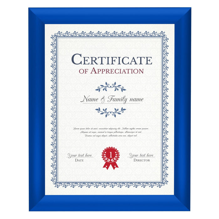 8.5x11 Blue SnapeZo® Snap Frame - 1" Profile